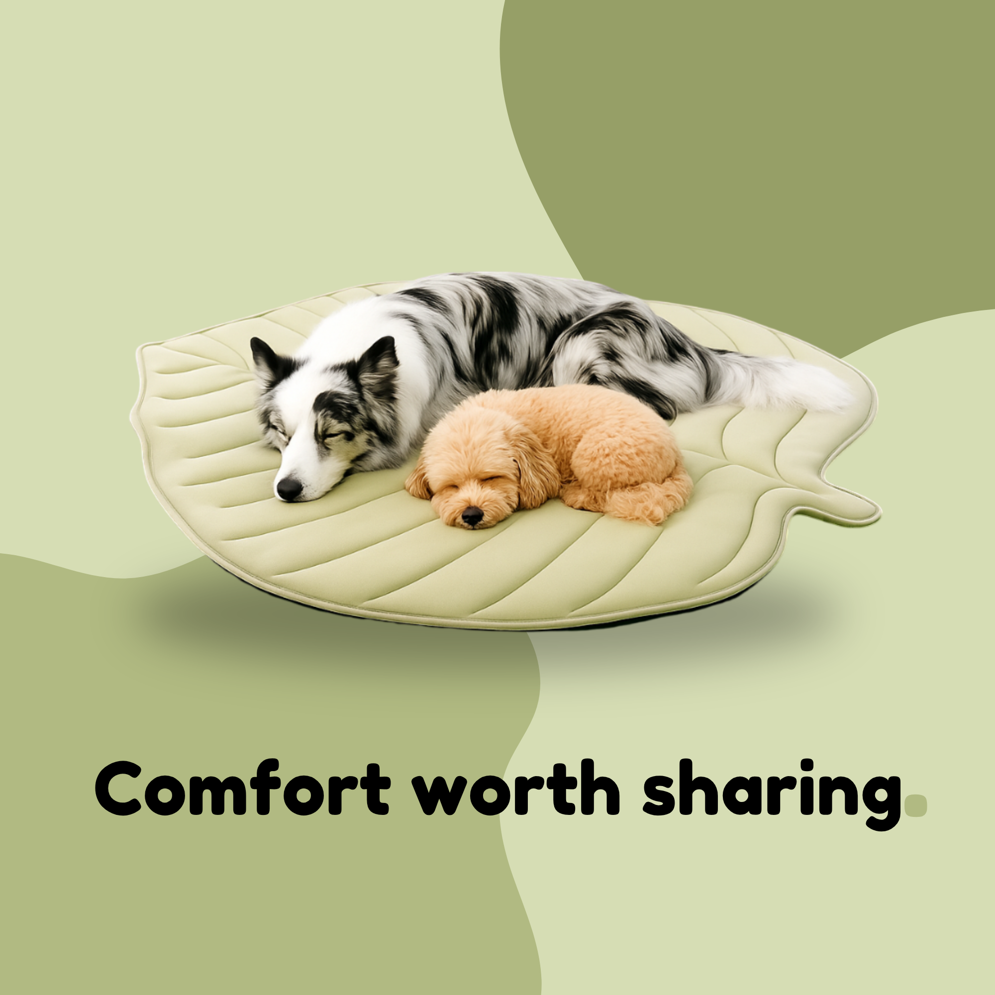 Wanivo™ Leaf-Shaped Cooling Pet Bed